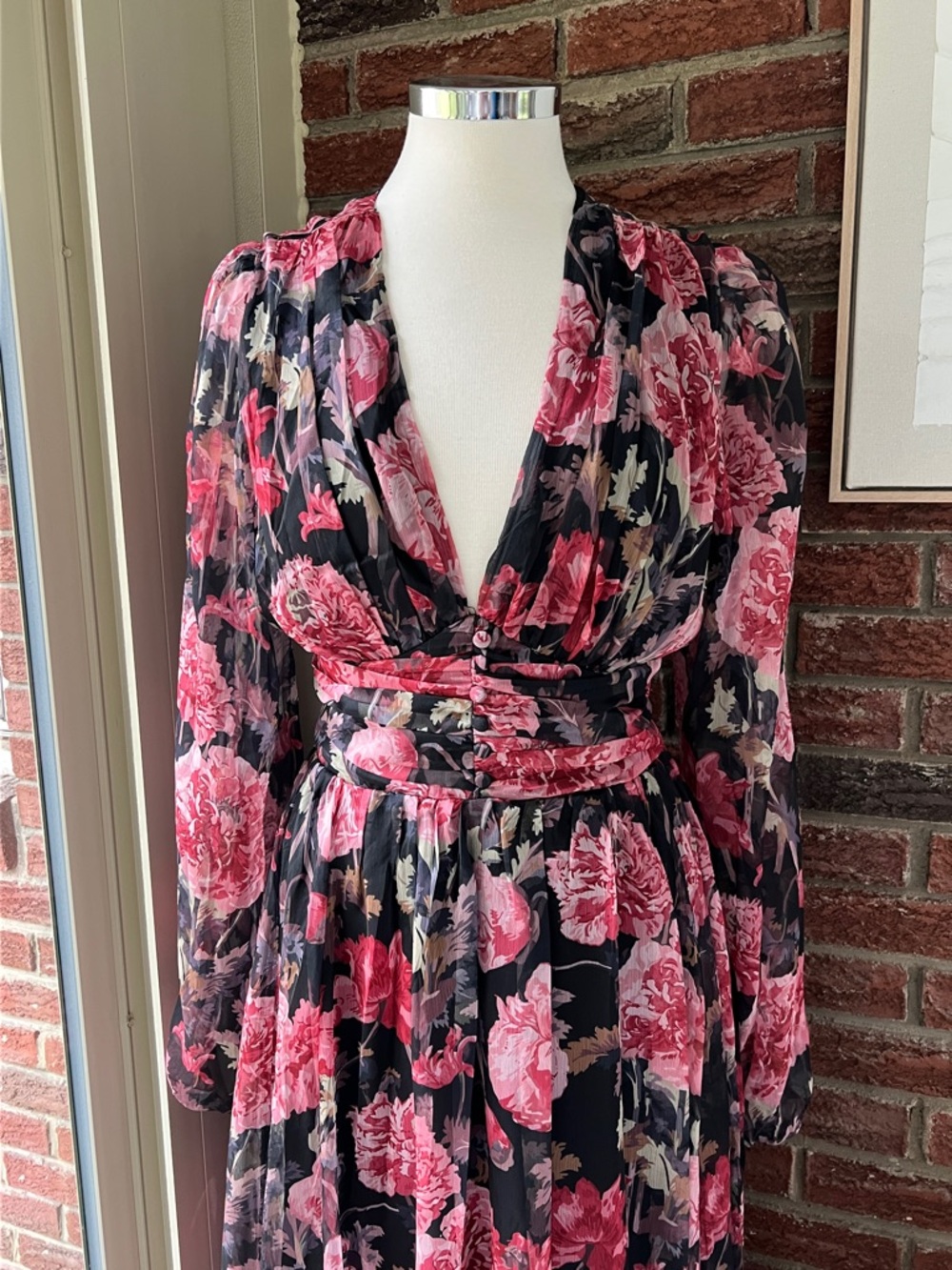 Lulus Women's Pearl Long Sleeve Maxi Dress NWT Size XL - Picture 3 of 5